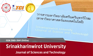 ขอเชิญส่งบทความวิจัยเพื่อเสนอตีพิมพ์เผยแพร่ในวารสารมหาวิทยาลัยศรีนครินทรวิโรฒ สาขาวิทยาศาสตร์และเทคโนโลยี  ปีที่ 18 ฉบับที่ 2 กรกฎาคม - ธันวาคม 2569