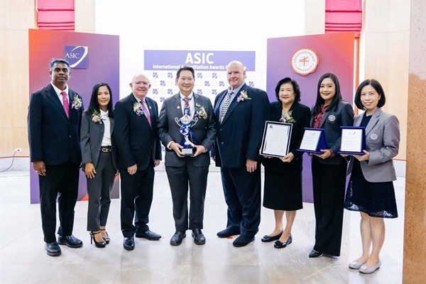 มอบรางวัล ASIC International Accreditation Awards Ceremony จากการประเมินคุณภาพการศึกษาระดับนานาชาติ