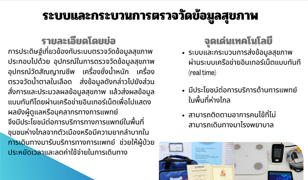 ระบบและกระบวนการตรวจวัดข้อมูลสุขภาพ