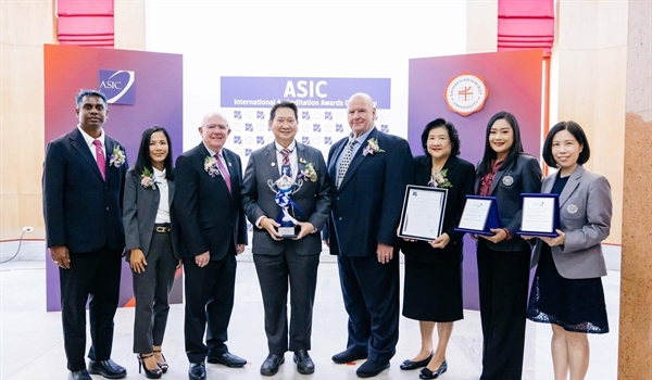 มอบรางวัล ASIC International Accreditation Awards Ceremony จากการประเมินคุณภาพการศึกษาระดับนานาชาติ